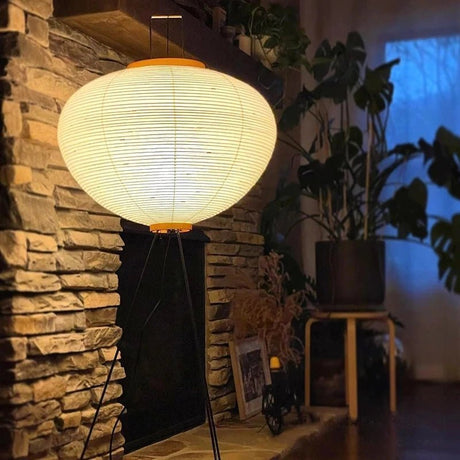 Japanese Rice Paper LED Floor Lamp - Hans Lumiere