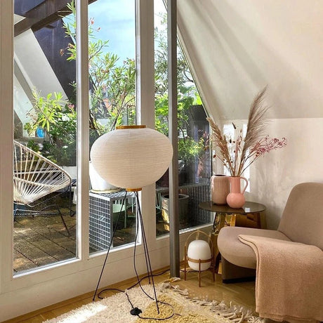 Japanese Rice Paper LED Floor Lamp - Hans Lumiere