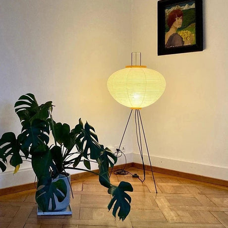 Japanese Rice Paper LED Floor Lamp - Hans Lumiere