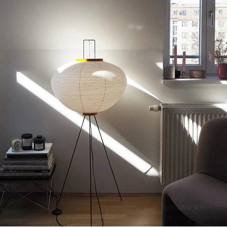 Japanese Rice Paper LED Floor Lamp - Hans Lumiere