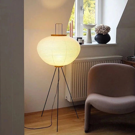 Japanese Rice Paper LED Floor Lamp - Hans Lumiere