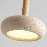 Japanese Style Stone Wood LED Pendant Lamp - Hans Lumiere