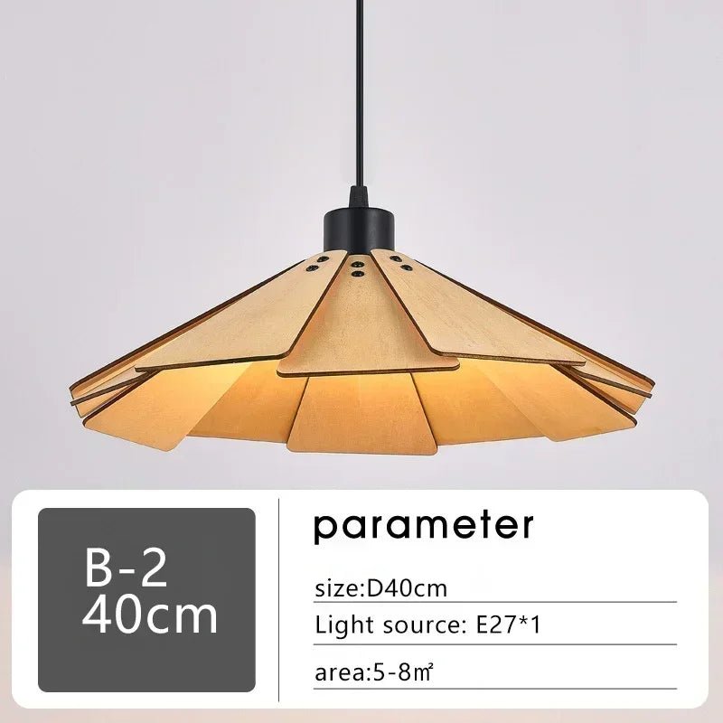 Japanese Style Umbrella Shaped Pendant Light - Hans Lumiere