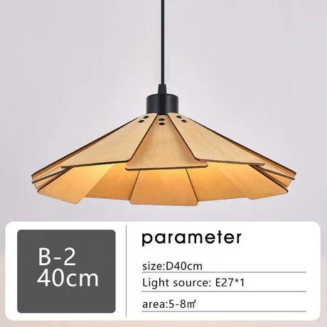 Japanese Style Umbrella Shaped Pendant Light - Hans Lumiere