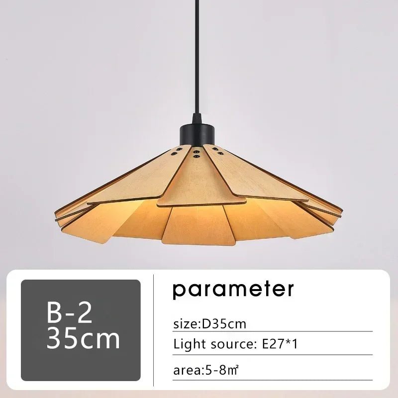 Japanese Style Umbrella Shaped Pendant Light - Hans Lumiere