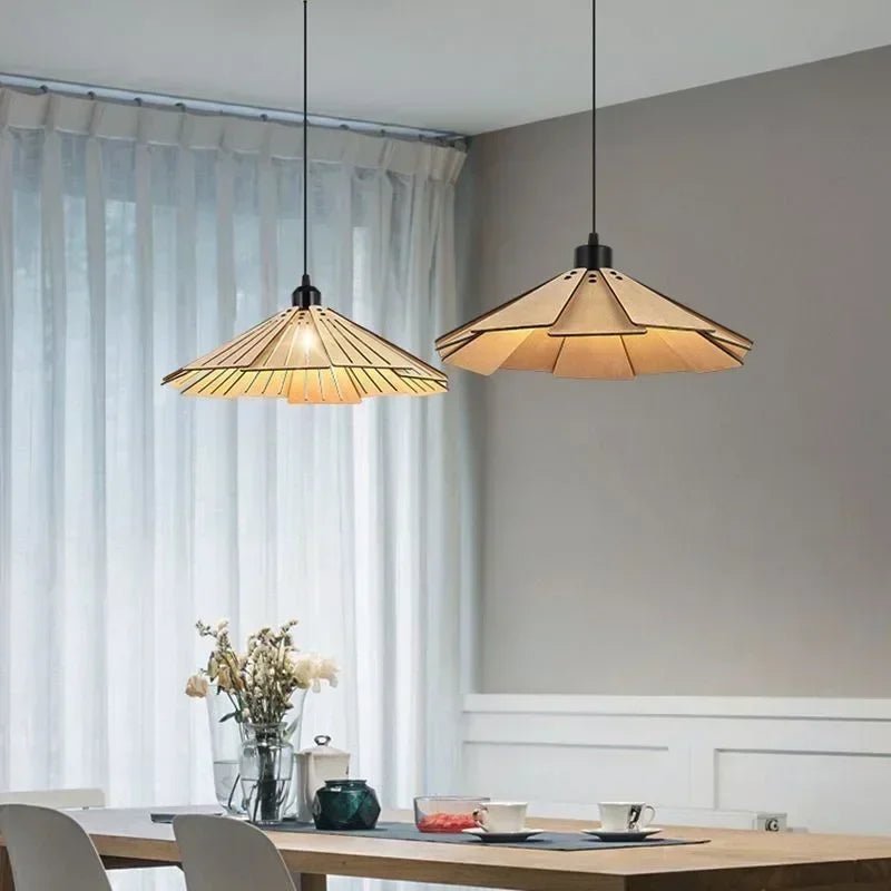 Japanese Style Umbrella Shaped Pendant Light - Hans Lumiere