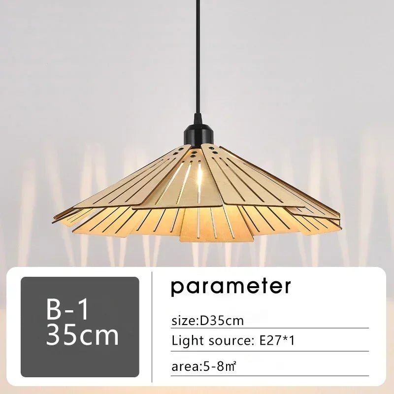 Japanese Style Umbrella Shaped Pendant Light - Hans Lumiere