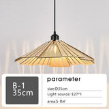 Japanese Style Umbrella Shaped Pendant Light - Hans Lumiere