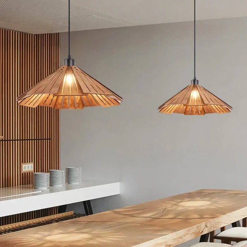 Japanese Style Umbrella Shaped Pendant Light - Hans Lumiere