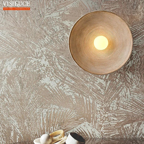 Japanese Style Wabi Sabi Retro Round LED Wall Lamp - Hans Lumiere