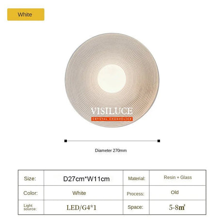 Japanese Style Wabi Sabi Retro Round LED Wall Lamp - Hans Lumiere