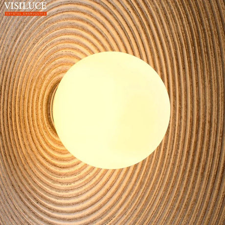 Japanese Style Wabi Sabi Retro Round LED Wall Lamp - Hans Lumiere
