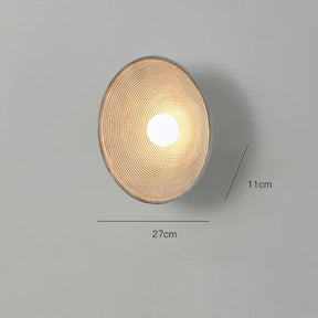 Japanese Style Wabi Sabi Retro Round LED Wall Lamp - Hans Lumiere