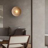 Japanese Style Wabi Sabi Retro Round LED Wall Lamp - Hans Lumiere