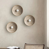 Japanese Style Wabi Sabi Retro Round LED Wall Lamp - Hans Lumiere