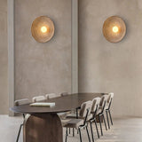 Japanese Style Wabi Sabi Retro Round LED Wall Lamp - Hans Lumiere