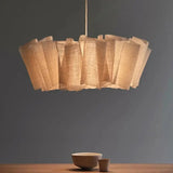Japanese Wabi Sabi Handmade Fabric Lampshade LED Chandelier - Hans Lumiere