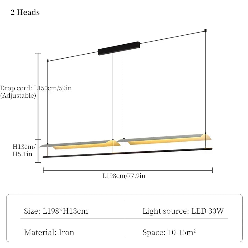 Kitchen Island Hanging Lamp - Hans Lumiere