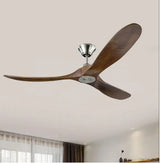 Large Wood Blades Ceiling Fan With Remote Control - Hans Lumiere