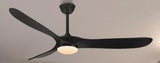 Large Wood Blades Ceiling Fan With Remote Control - Hans Lumiere