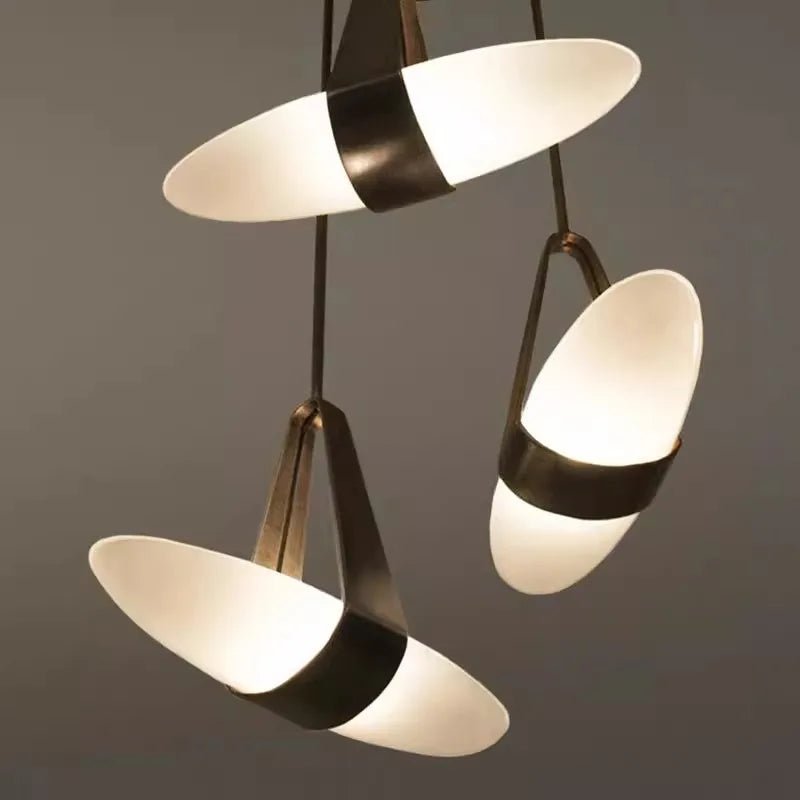Leather Pendant Chandelier – Modern Nordic Ceiling Light - Hans Lumiere