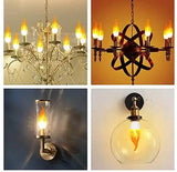 LED Flickering Flame Candelabra Bulbs E12 E14 E27, 1.2W 1800K, 3 Modes, 8 Pack - Hans Lumiere