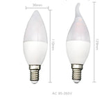 LED Flickering Flame Candelabra Bulbs E12 E14 E27, 1.2W 1800K, 3 Modes, 8 Pack - Hans Lumiere