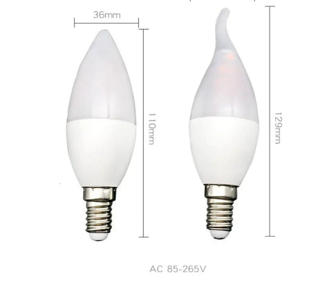LED Flickering Flame Candelabra Bulbs E12 E14 E27, 1.2W 1800K, 3 Modes, 8 Pack - Hans Lumiere