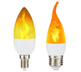 LED Flickering Flame Candelabra Bulbs E12 E14 E27, 1.2W 1800K, 3 Modes, 8 Pack - Hans Lumiere