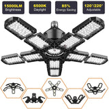 LED Garage Ceiling Shop Work Lighting With 10 Adjustable Panels - Hans Lumiere