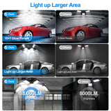 LED Garage Ceiling Shop Work Lighting With 10 Adjustable Panels - Hans Lumiere