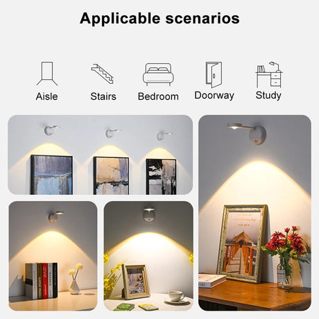 LED Motion Sensor USB Rechargeable Wall Lamp - Hans Lumiere
