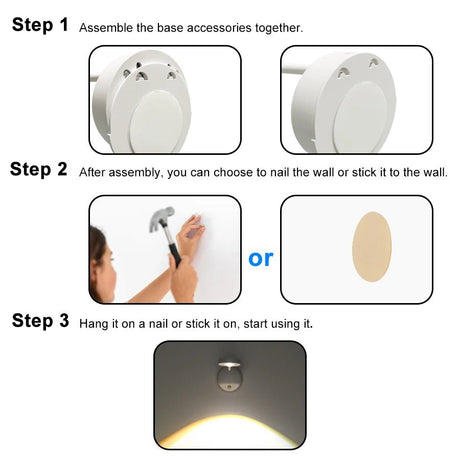 LED Motion Sensor USB Rechargeable Wall Lamp - Hans Lumiere