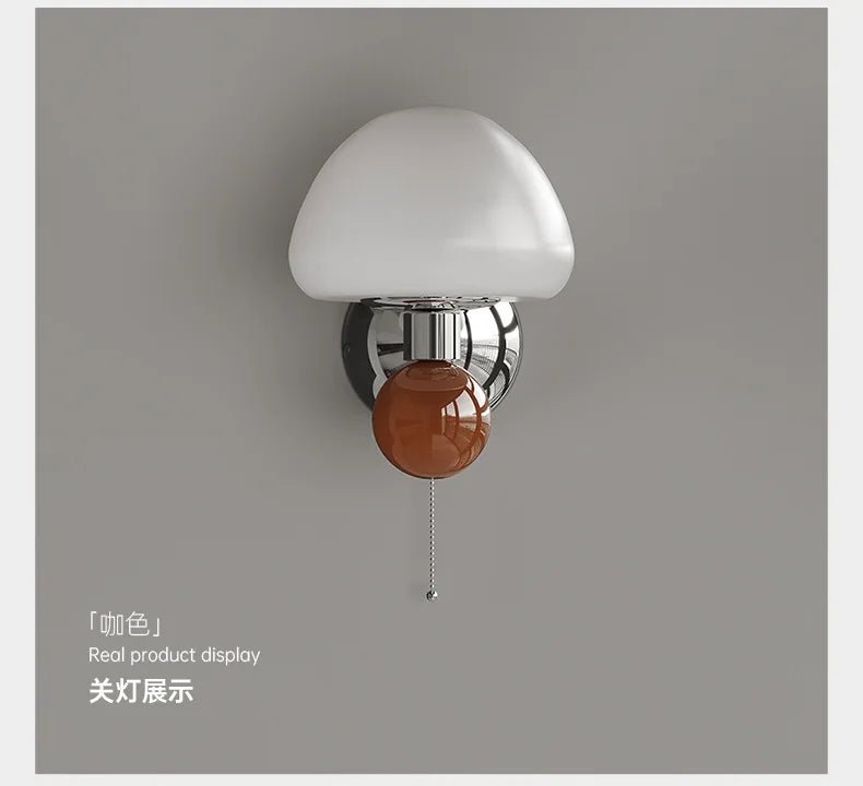 LED Mushroom Wall Sconce with Pull Cord | Kids & Bedroom - Hans Lumiere