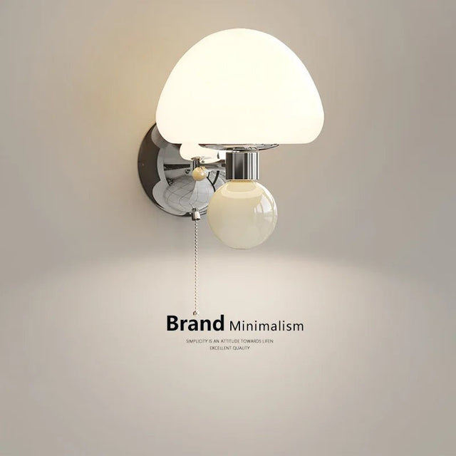 LED Mushroom Wall Sconce with Pull Cord | Kids & Bedroom - Hans Lumiere