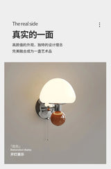 LED Mushroom Wall Sconce with Pull Cord | Kids & Bedroom - Hans Lumiere