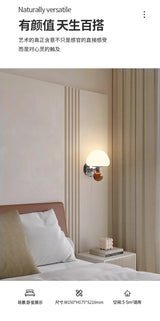 LED Mushroom Wall Sconce with Pull Cord | Kids & Bedroom - Hans Lumiere