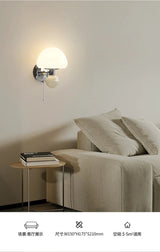 LED Mushroom Wall Sconce with Pull Cord | Kids & Bedroom - Hans Lumiere