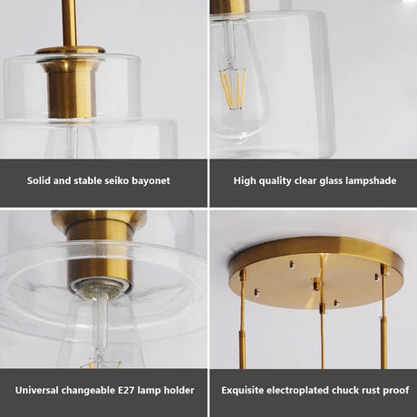 Led Nordic Pendant Lamp With Glass Lampshade - Hans Lumiere