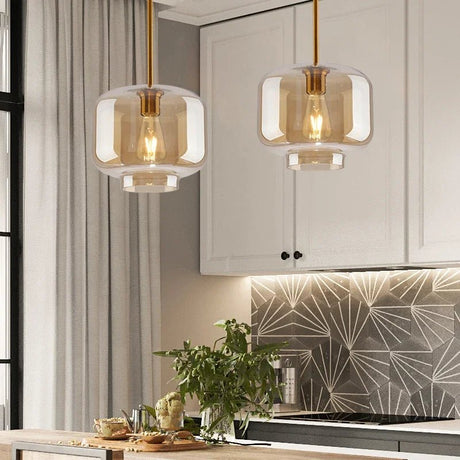 Led Nordic Pendant Lamp With Glass Lampshade - Hans Lumiere