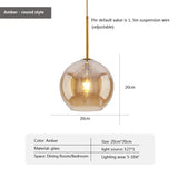 Led Nordic Pendant Lamp With Glass Lampshade - Hans Lumiere
