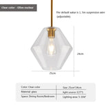 Led Nordic Pendant Lamp With Glass Lampshade - Hans Lumiere