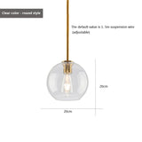 Led Nordic Pendant Lamp With Glass Lampshade - Hans Lumiere