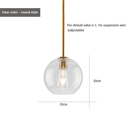 Led Nordic Pendant Lamp With Glass Lampshade - Hans Lumiere