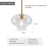 Led Nordic Pendant Lamp With Glass Lampshade - Hans Lumiere