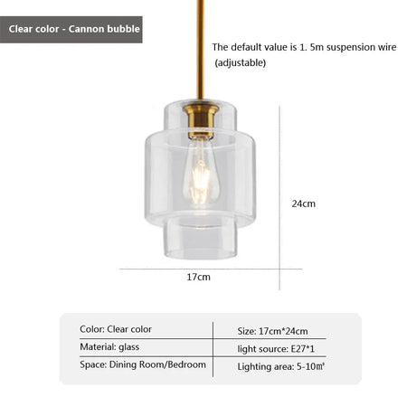 Led Nordic Pendant Lamp With Glass Lampshade - Hans Lumiere