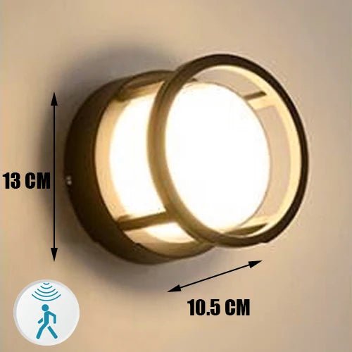 LED Outdoor Waterproof Wall Lamp With Motion Sensor - Hans Lumiere