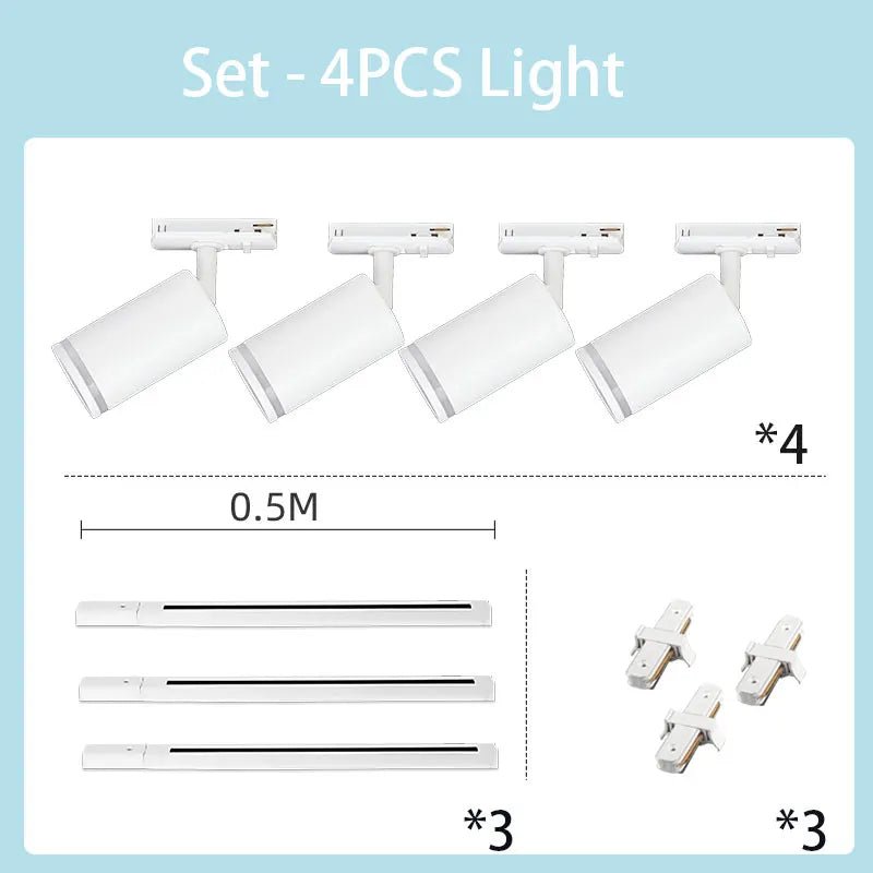 LED Replaceable Bulb Track Light Sets - Hans Lumiere