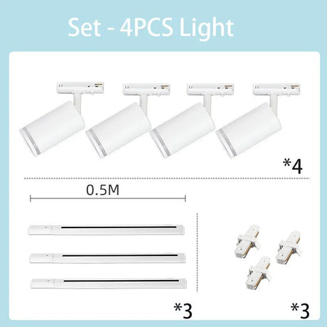 LED Replaceable Bulb Track Light Sets - Hans Lumiere