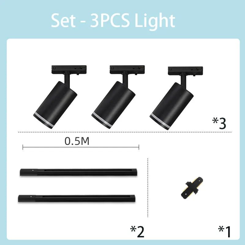 LED Replaceable Bulb Track Light Sets - Hans Lumiere